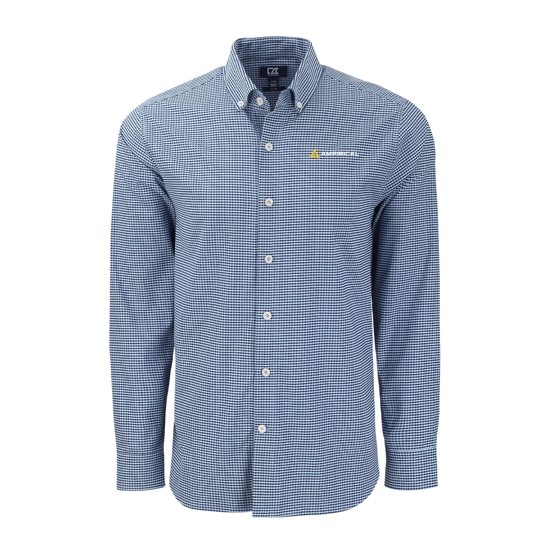 Ampirical Cutter & Buck  Recycled Gingham Mens Long Sleeve Dress Shirt
