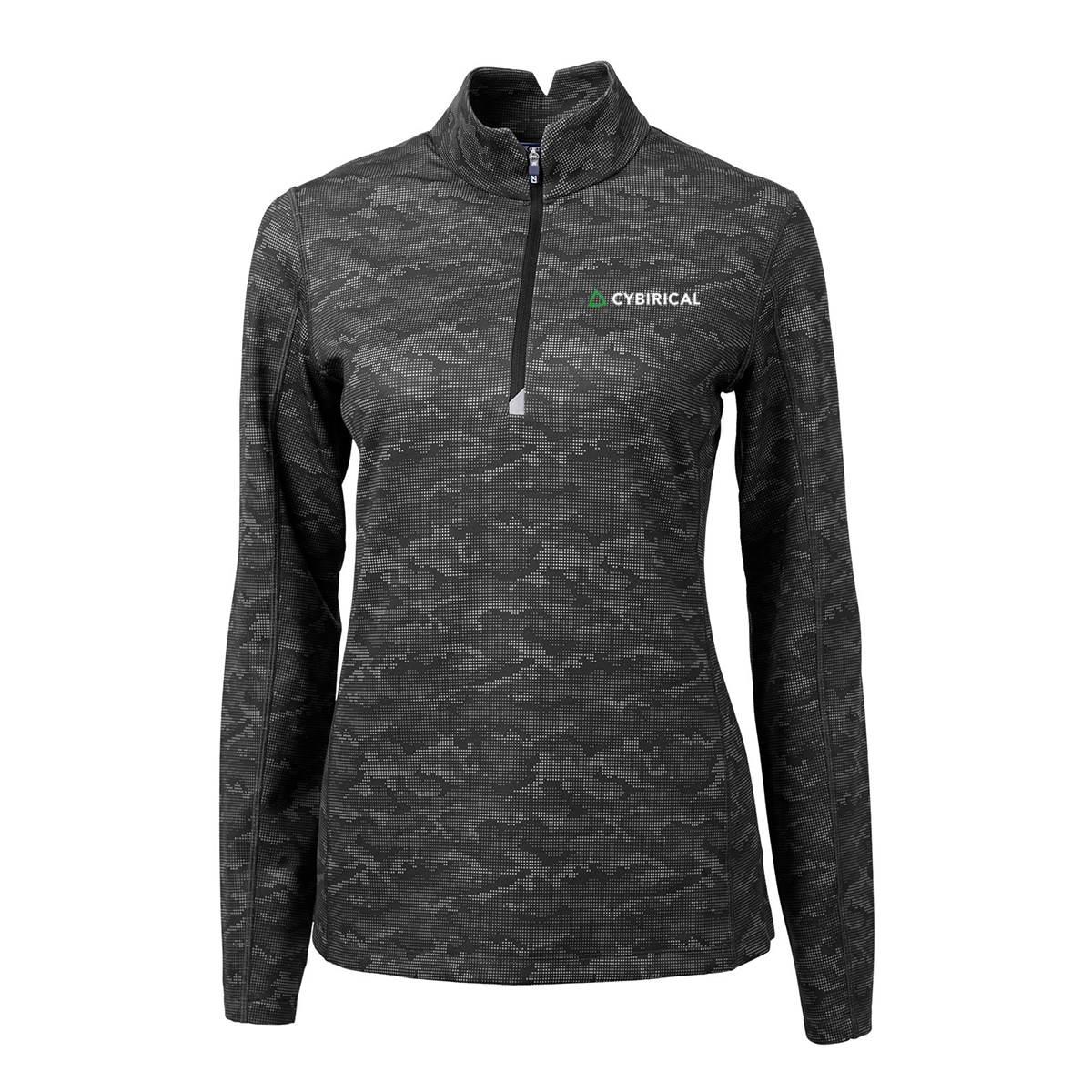 Cybirical Cutter & Buck Eco Camo Print Ladies Qaurter Zip