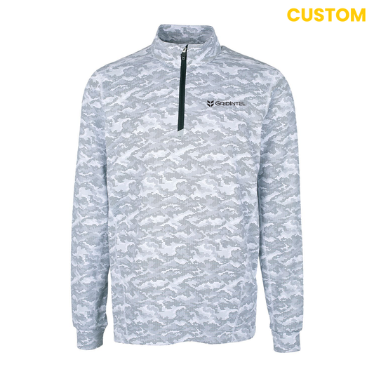 GridIntel Cutter & Buck Eco Camo Print Qaurter Zip
