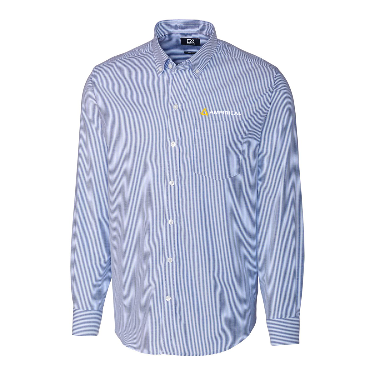 Ampirical Cutter & Buck Stretch Oxford Stripe Mens Long Sleeve Dress Shirt