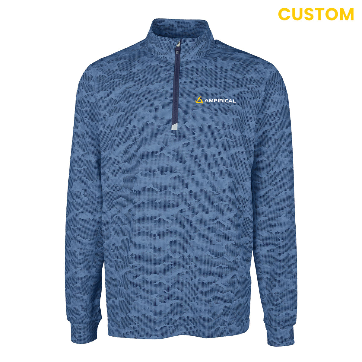 Cutter & Buck Traverse Recycled Smooth Stretch Mens Camo Quarter Zip Pullover