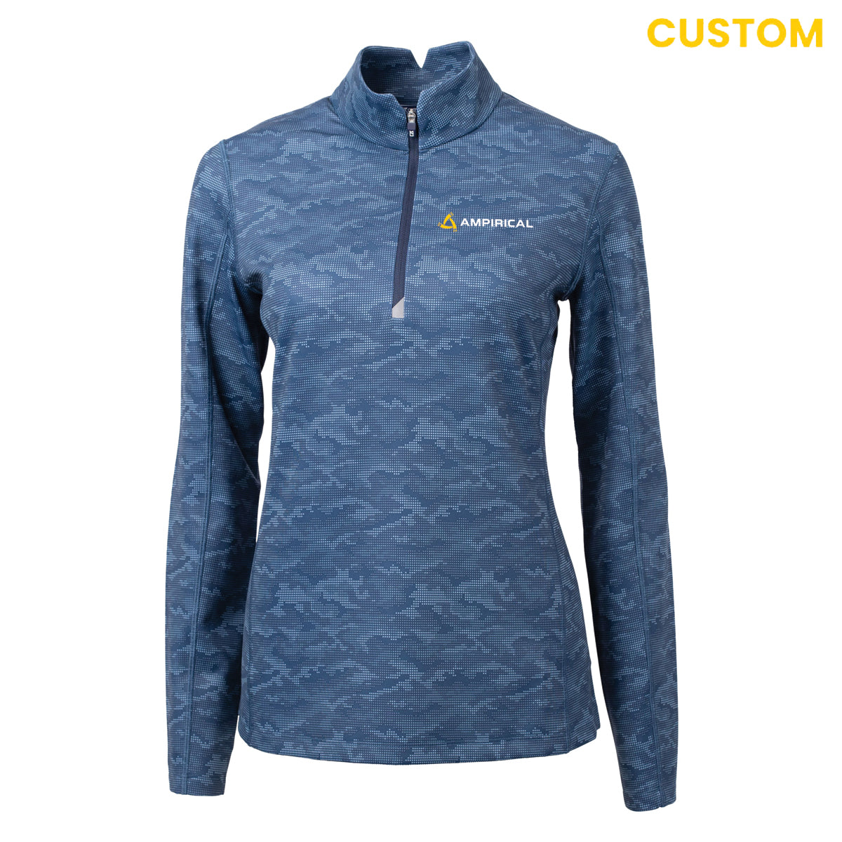 Cutter & Buck Traverse Recycled Smooth Stretch Womens Camo Quarter Zip Pullover