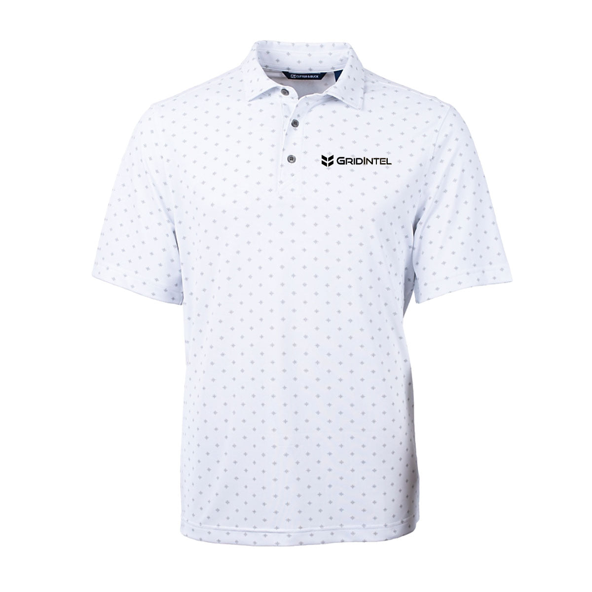 Gridlntel Men's Virtue Eco Pique Tile Print Recycled Polo