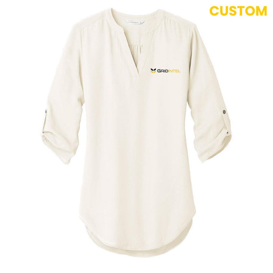 Gridlntel Ladies 3/4-Sleeve Tunic Blouse