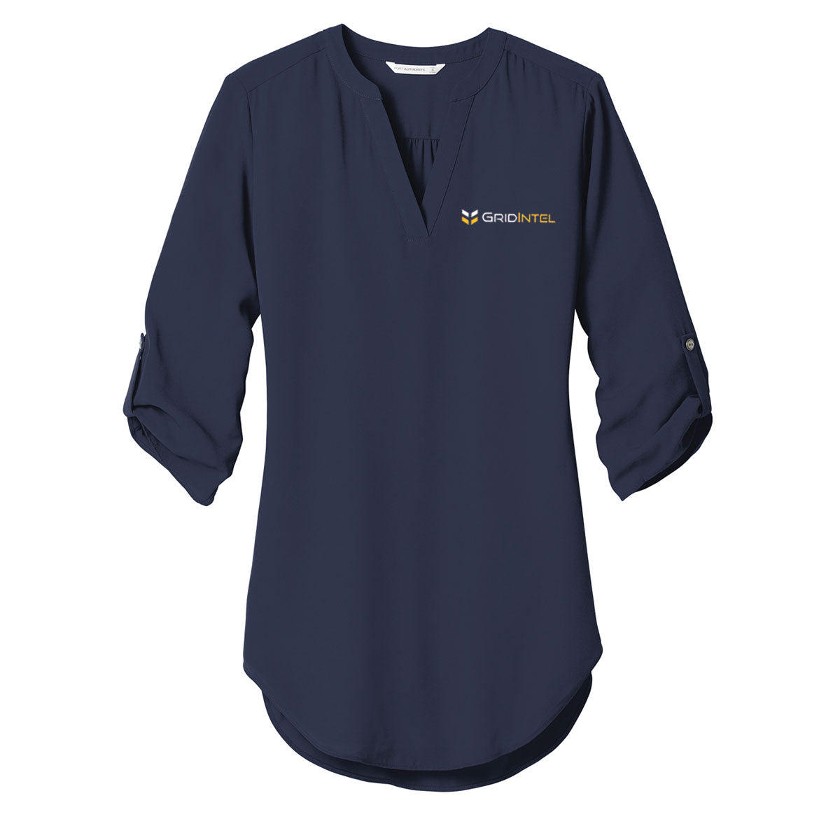 Gridlntel Ladies 3/4-Sleeve Tunic Blouse