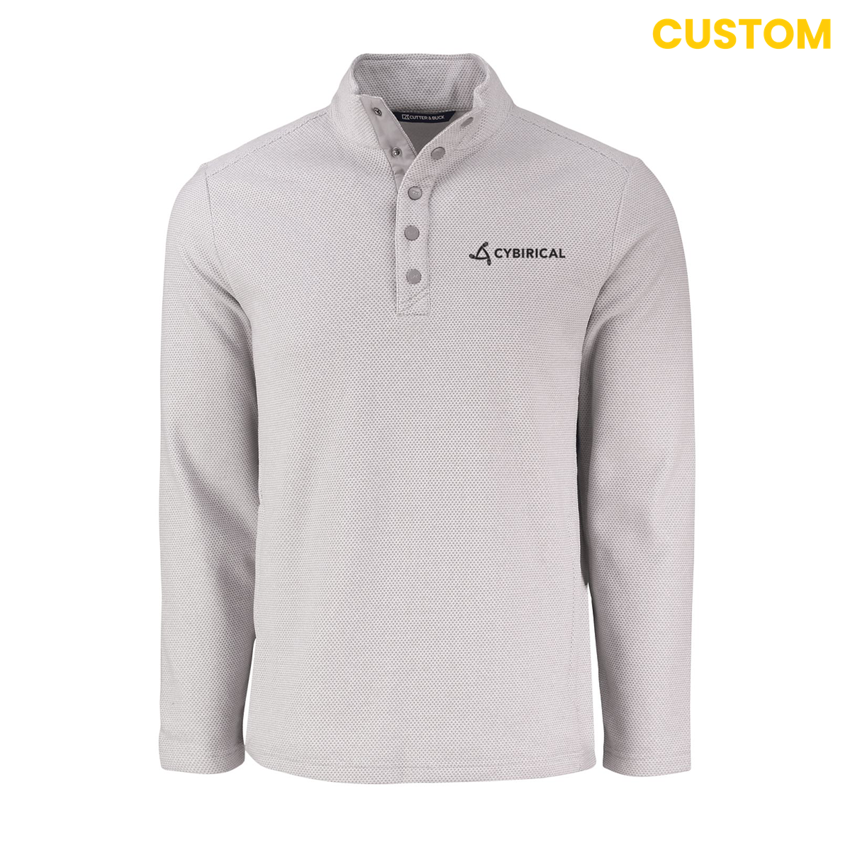 Cybirical Men's Recycled Fleece Snap Pullover