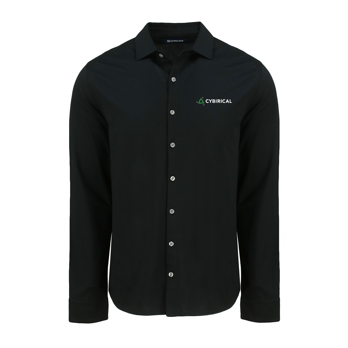 Cybirical Soft Pique Long Sleeve Knitted Men's Button Up