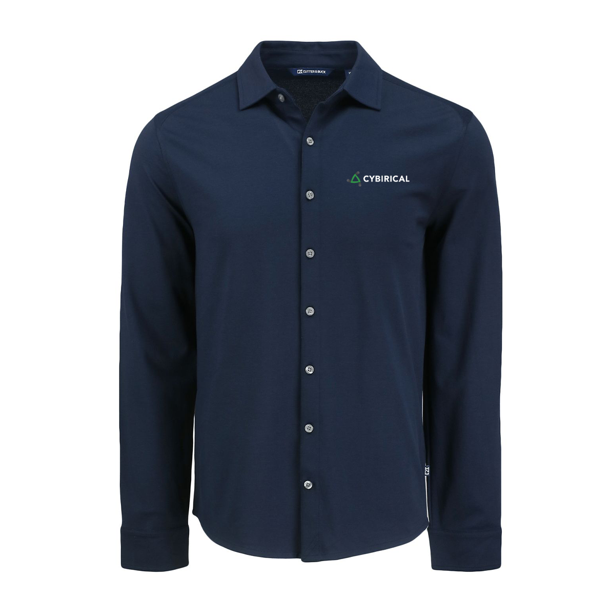 Cybirical Soft Pique Long Sleeve Knitted Men's Button Up