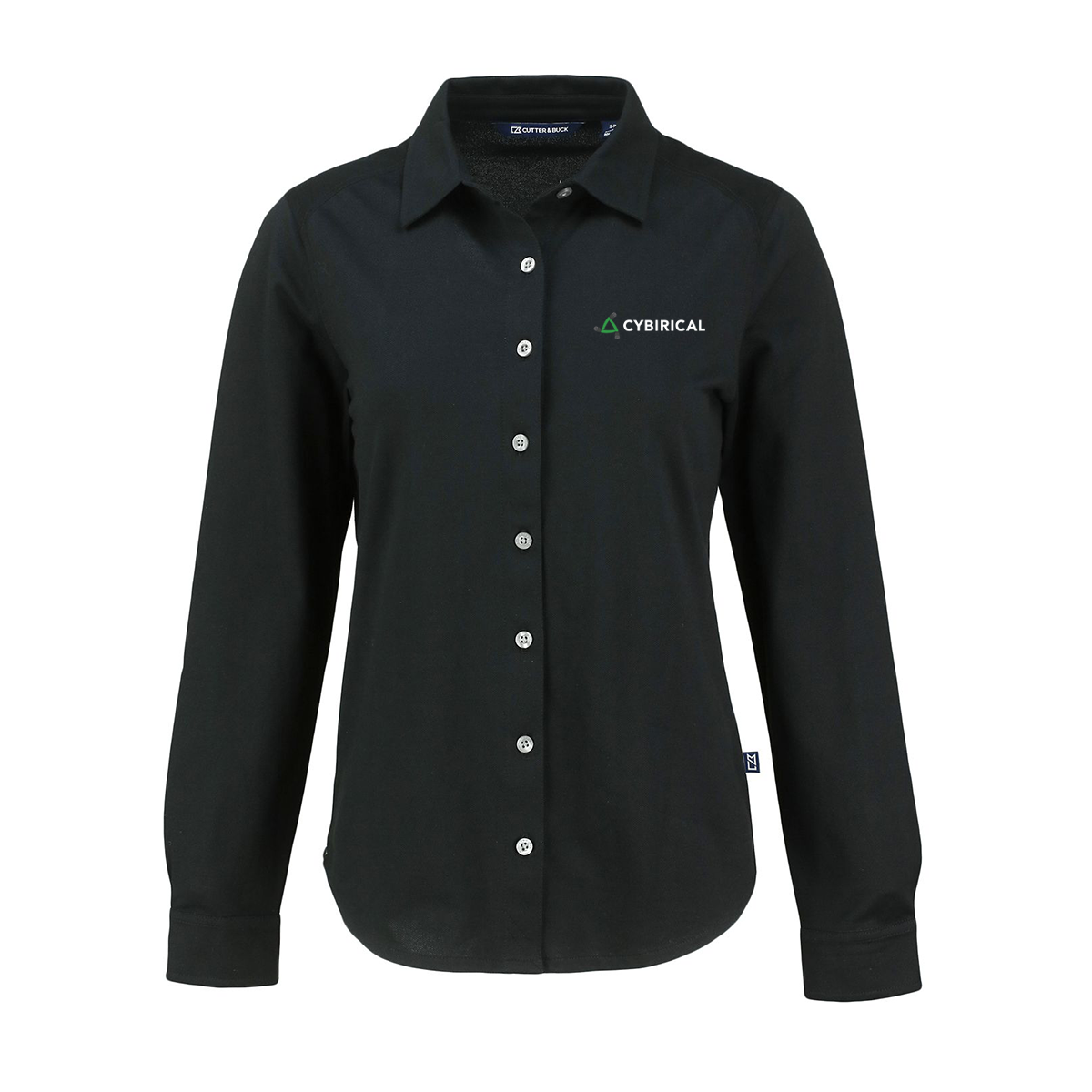 Cybirical Soft Pique Long Sleeve Knitted Women's Button Up