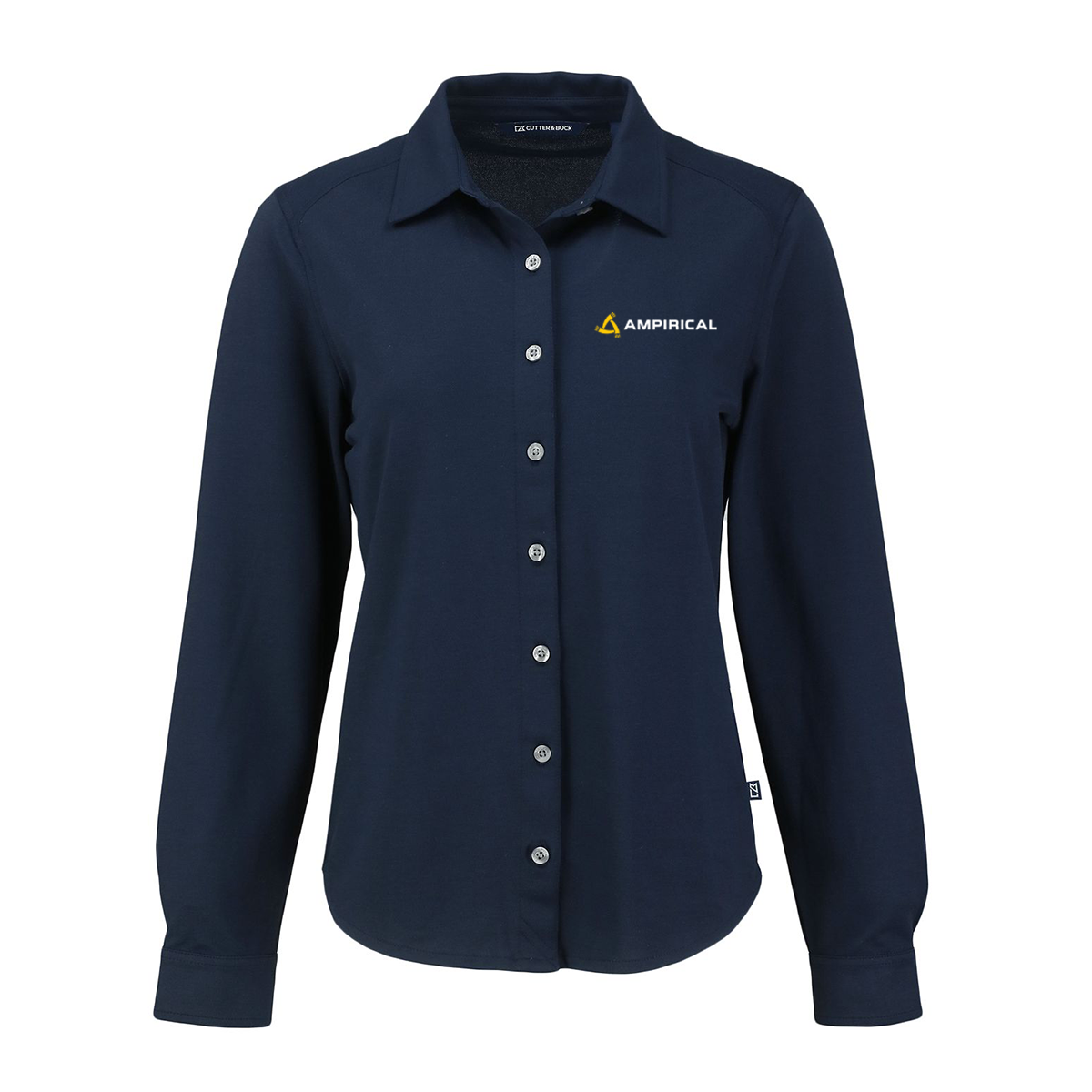 Ampirical Soft Pique Long Sleeve Knitted Women's Button Up