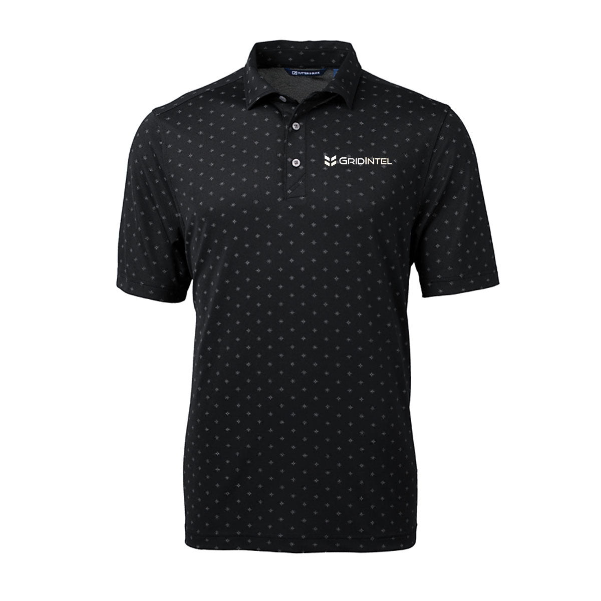 Gridlntel Men's Virtue Eco Pique Tile Print Recycled Polo