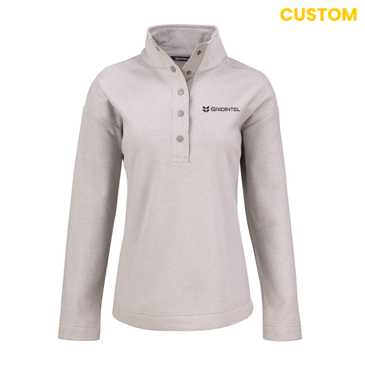 GridIntel Women's Recycled Fleece Snap Pullover