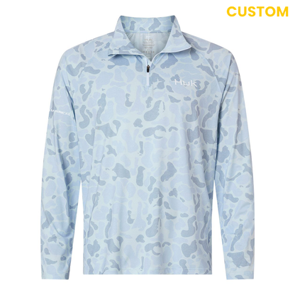 HUK Airweight KC Printed Quarter-Zip Pullover