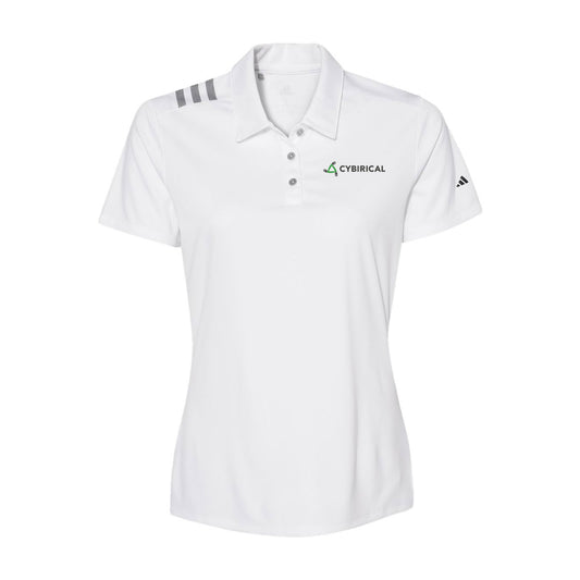 Cybirical Adidas Women's 3-Stripes Shoulder Polo