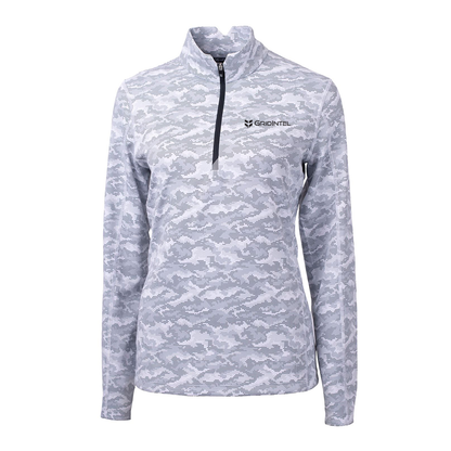 GridIntel Cutter & Buck Eco Camo Print Ladies Qaurter Zip