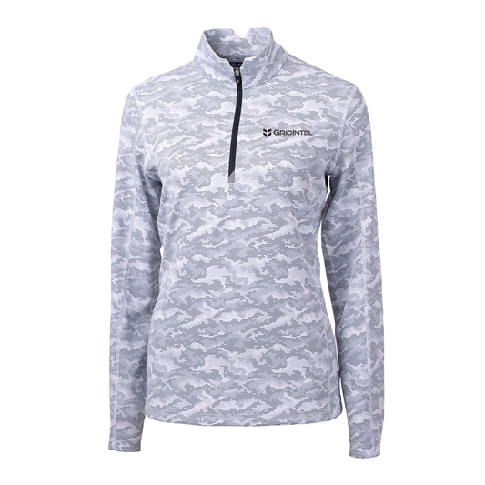 GridIntel Cutter & Buck Eco Camo Print Ladies Qaurter Zip