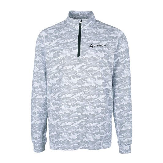 Cybirical Cutter & Buck Eco Camo Print Qaurter Zip