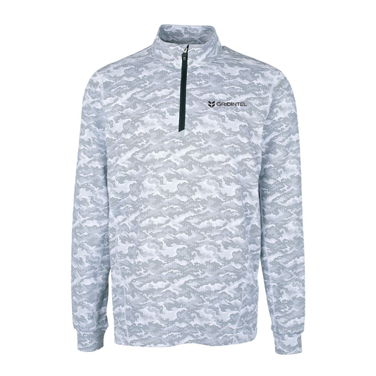 GridIntel Cutter & Buck Eco Camo Print Qaurter Zip