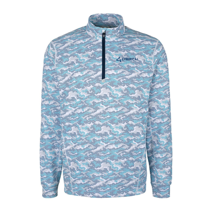 Cybirical Cutter & Buck Eco Camo Print Qaurter Zip