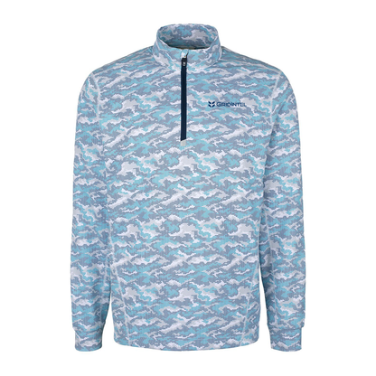 GridIntel Cutter & Buck Eco Camo Print Qaurter Zip