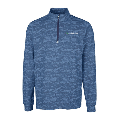 Cybirical Cutter & Buck Eco Camo Print Qaurter Zip