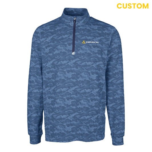 Cutter & Buck Traverse Recycled Smooth Stretch Mens Camo Quarter Zip Pullover