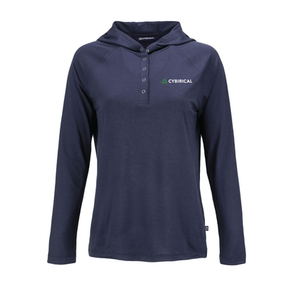 Cybirical Cutter & Buck Women's Coastline Hooded Shirt