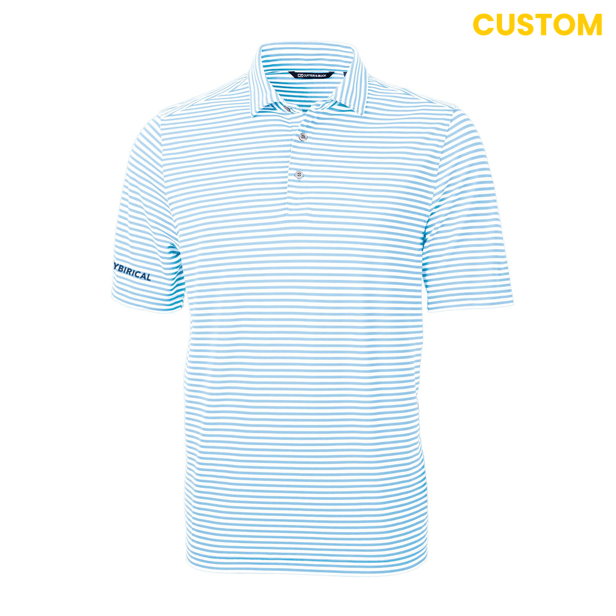 Cybirical Men's Striped Recycled Polo