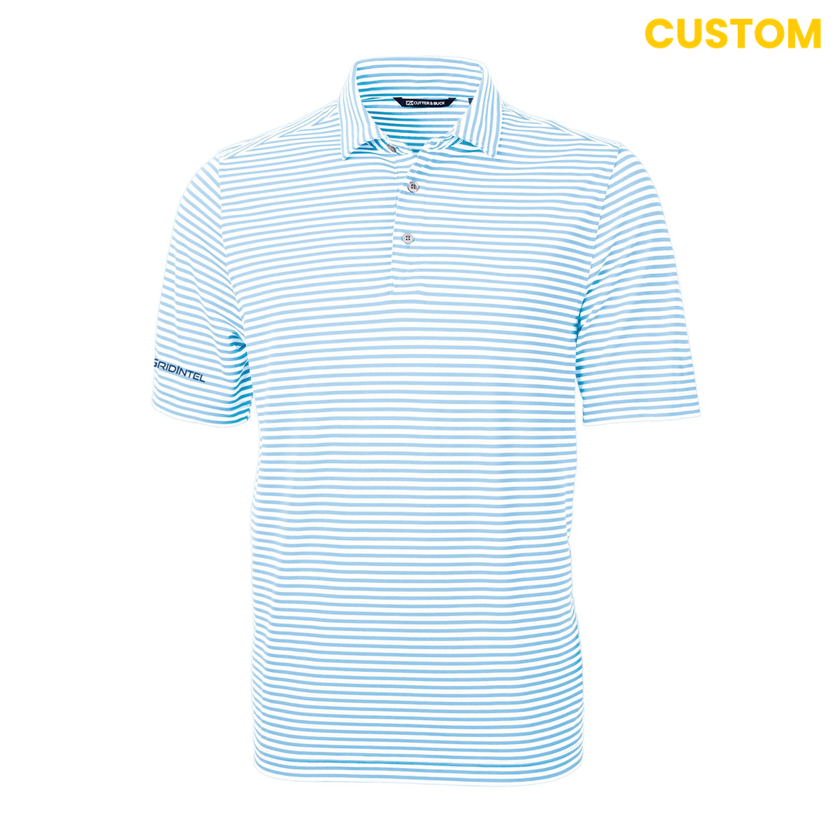 GridIntel Men's Striped Recycled Polo