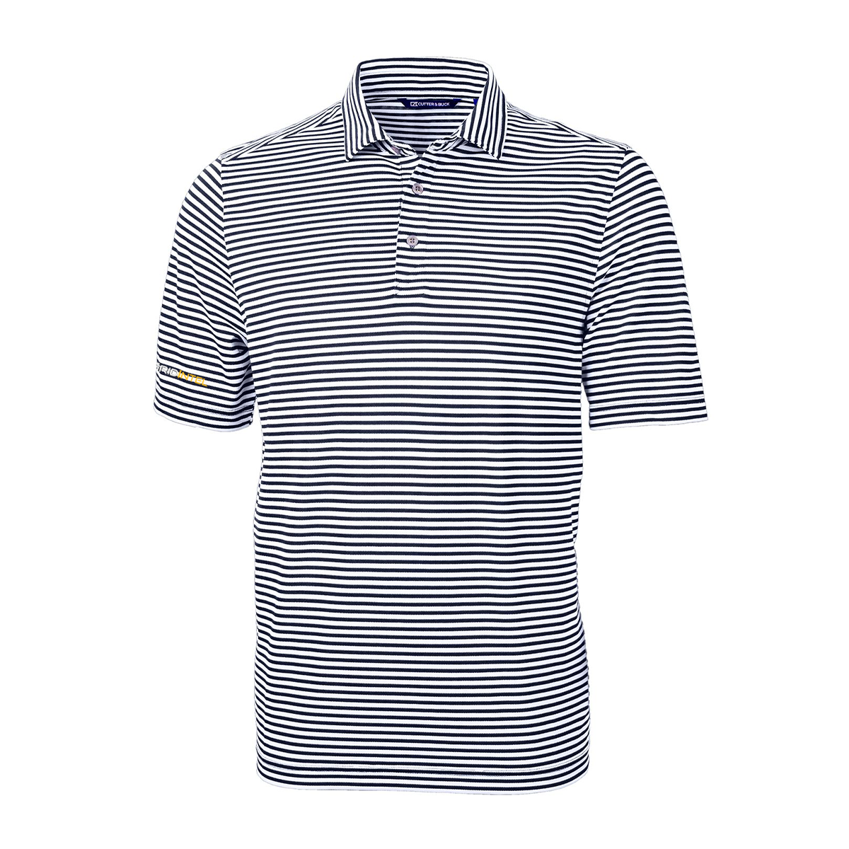 GridIntel Men's Striped Recycled Polo