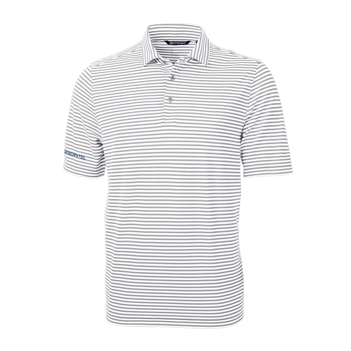GridIntel Men's Striped Recycled Polo