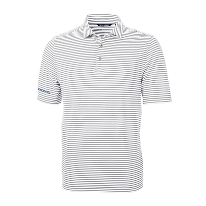 GridIntel Men's Striped Recycled Polo