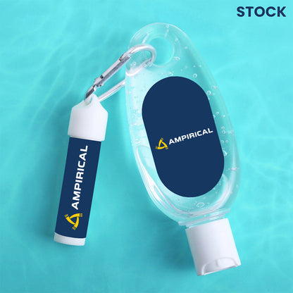 Sanitizer & Lip Moisturizer Carabiner Kit