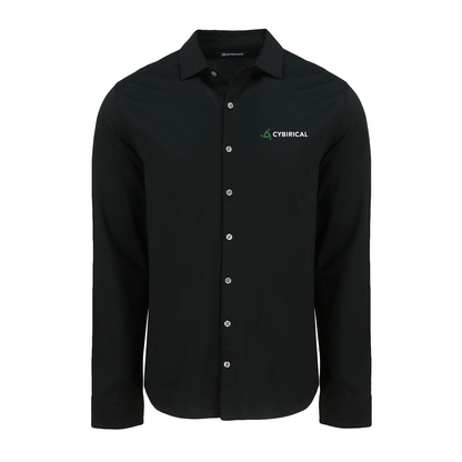 Cybirical Soft Pique Long Sleeve Knitted Men's Button Up