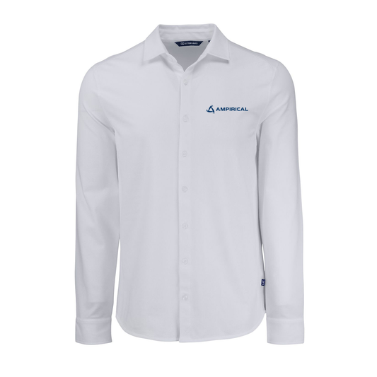 Ampirical Soft Pique Long Sleeve Knitted Men's Button Up