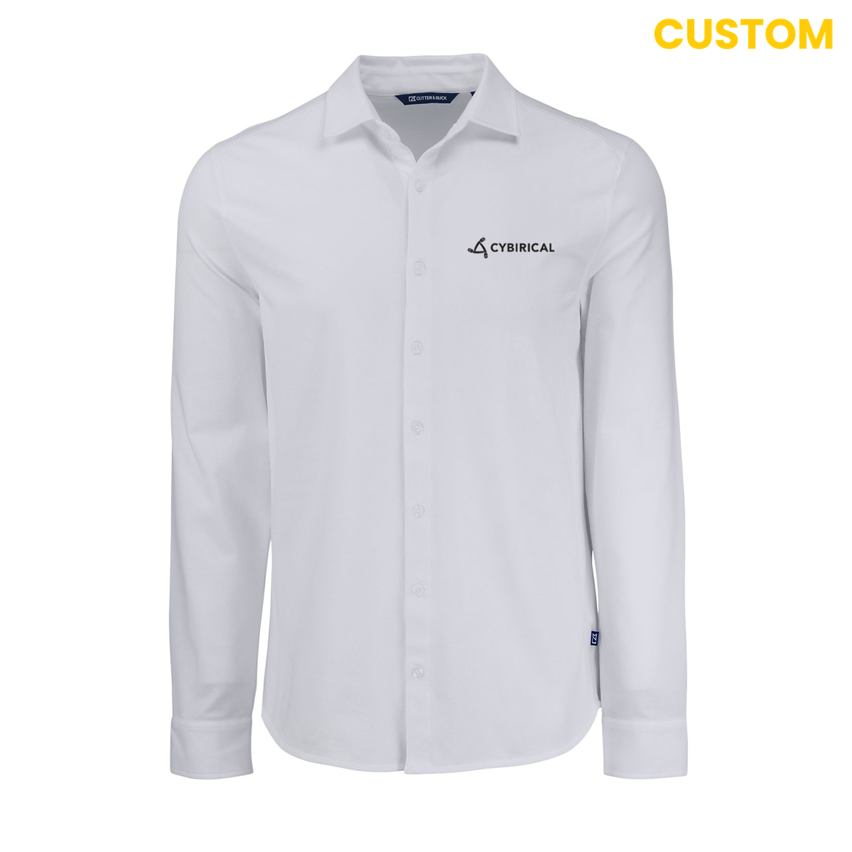 Cybirical Soft Pique Long Sleeve Knitted Men's Button Up