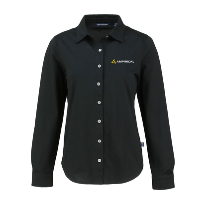Ampirical Soft Pique Long Sleeve Knitted Women's Button Up