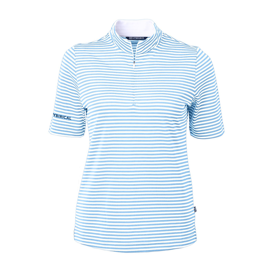 Cybirical Striped Recycled Ladies Polo